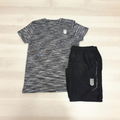 Space Black/ White T-Shirt & Short Set