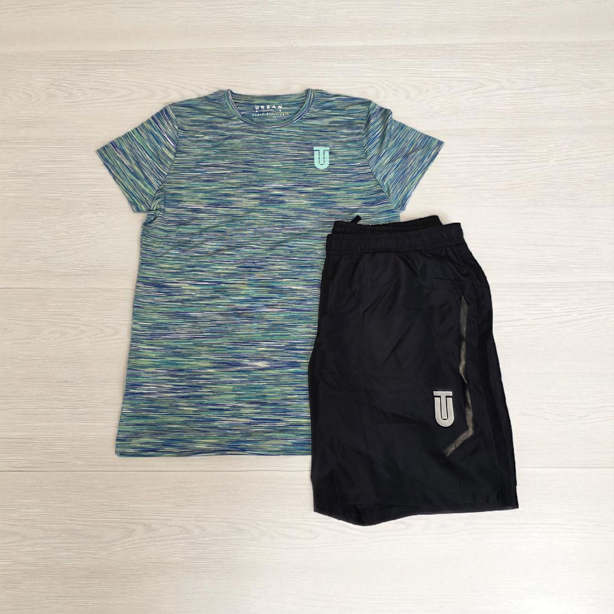 Space Green/ Blue T-Shirt & Short Set