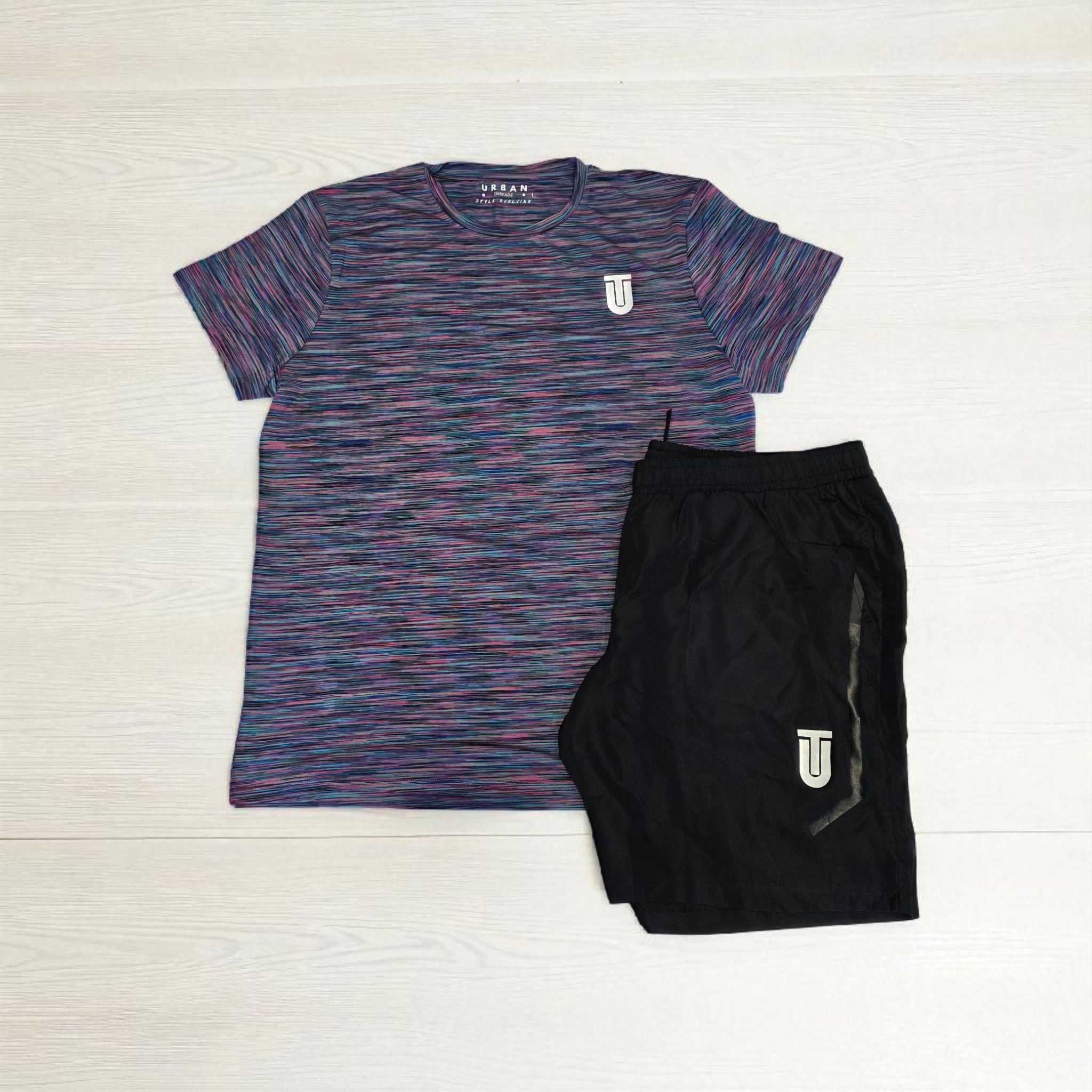 Space Pink/ Blue T-Shirt & Short Set