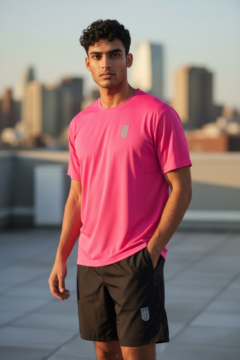 Pink Fluorescent Performance Air-cool T-Shirt