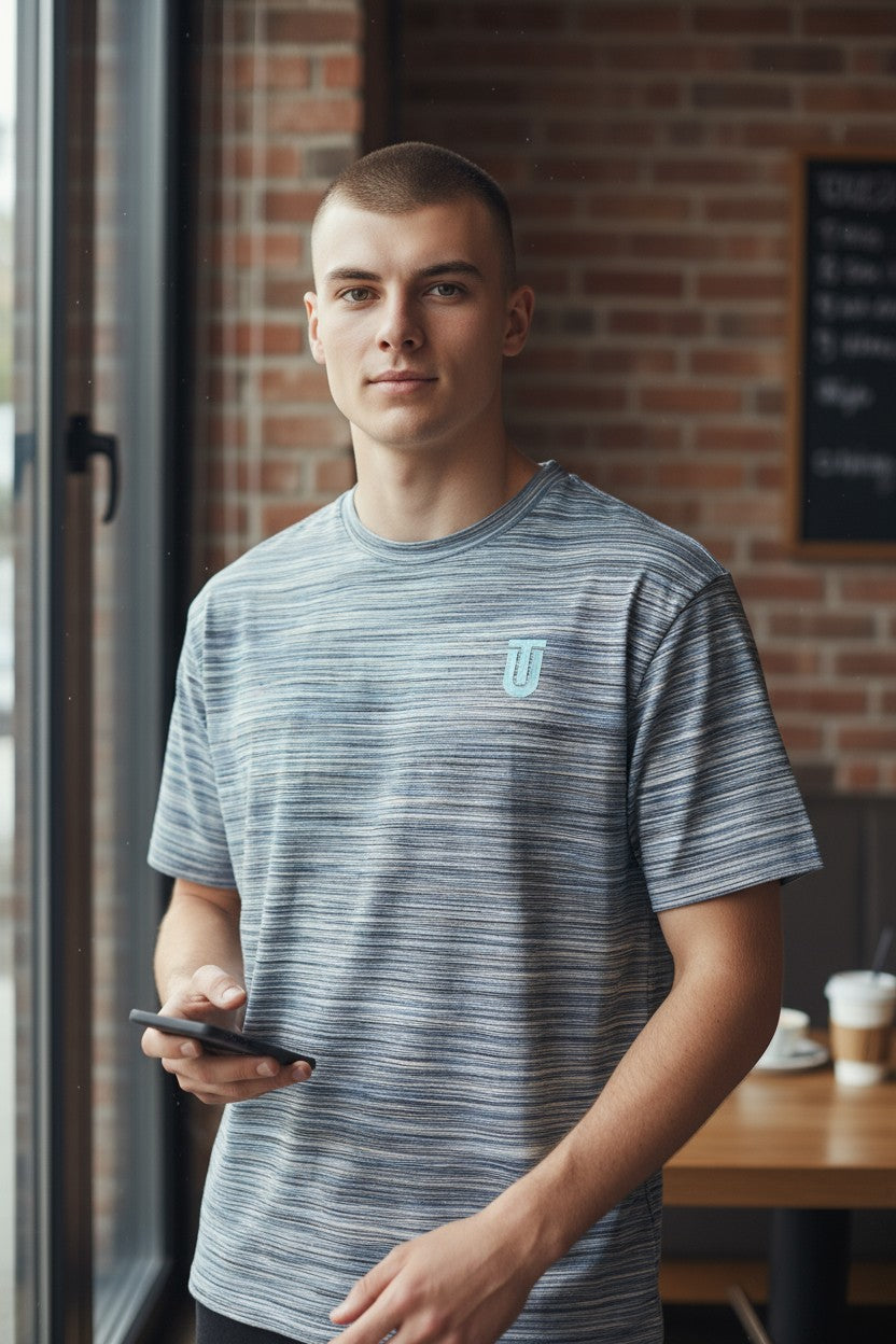 Space Blue/ White TriDri Tee