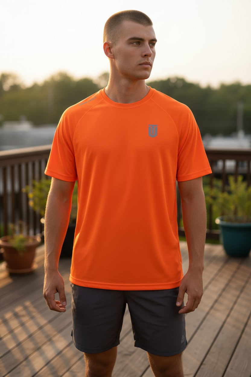 Orange Fluorescent Performance Air-cool T-Shirt