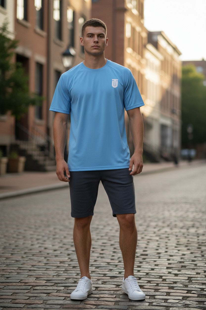 Blue Fluorescent Performance Air-cool T-Shirt