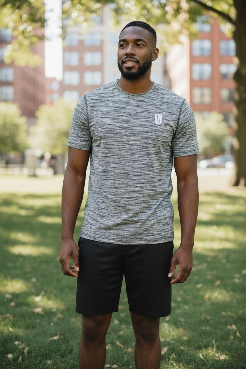 Space Black/ White TriDri Tee