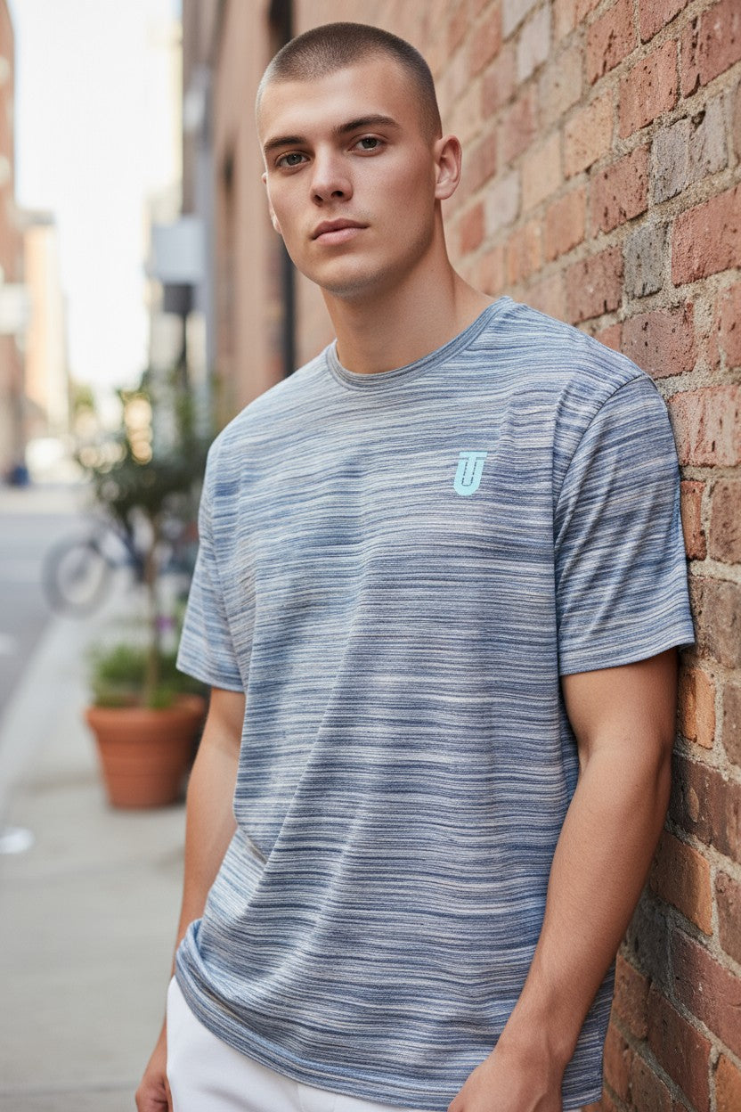 Space Blue/ White TriDri Tee